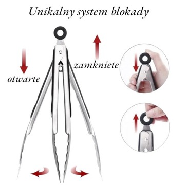 Щипцы кухонные, сталь, силикон, металлические ручки, 3 шт, набор для барбекю