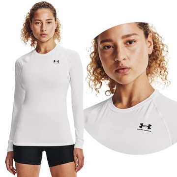 KOSZULKA DAMSKA UNDER ARMOUR LONGSLEEVE TERMOAKTYWNA SPORTOWA 1365459-100