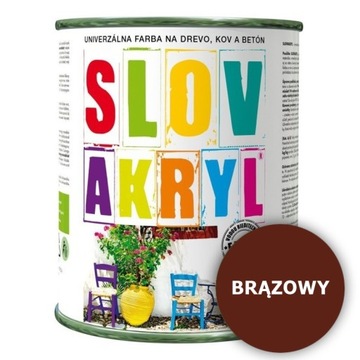 Farba do elementów drewnianych BRĄZOWY: 0,75 L