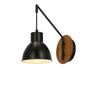 Kinkiet 1xE27 czarna loft VARIO 21-73495