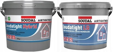 SOUDAL SWS płynna membrana HYBRID 6kg zewnętrzna + LQ 4,5kg wewnętrzna