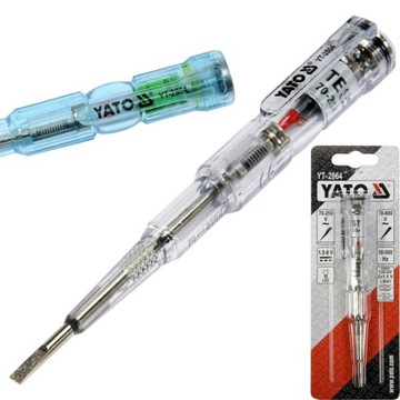 ТЕСТЕР ПЕРЕМЕННОГО НАПРЯЖЕНИЯ YATO 2в1 КОНТАКТНАЯ ИНДУКЦИЯ