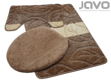 JAVO dywaniki łazienkowe 3cz 50x80 LISTKI