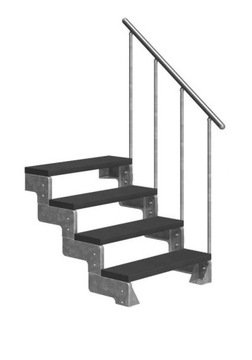SCHODY ZEWNĘTRZNE DOLLE 100cm ANTRACYT H=88 cm
