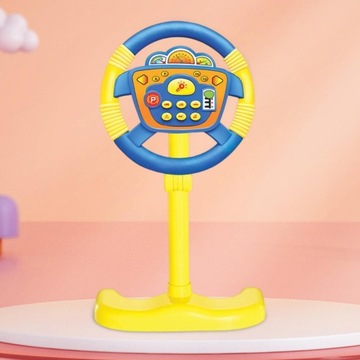 Подставка для игрушек с имитацией руля, желто-синий