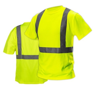 ФУТБОЛКА с предупреждением Светоотражающая РАБОЧАЯ ФУТБОЛКА ЖЕЛТАЯ OHS NEO 81-732 размер XXL