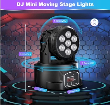 Сценическое освещение Betopper 7 x 8 Вт RGBW 4-в-1 LED + ДИСТАНЦИОННЫЙ
