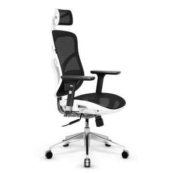 Fotel PREMIUM biurowy DIABLO V-BASIC Ergonomiczny biało-czarny