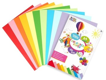 БУМАГА ДЛЯ ДЕТСКОГО ЦВЕТА А4 100 ЛИСТОВ 10 ЦВЕТОВ