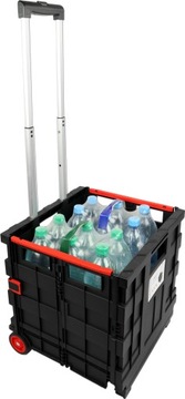 Тележка-тележка 2в1 для покупок в автомобиле Складная коробка на колесах