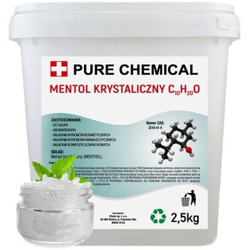 MENTOL KRYSTALICZNY DO SAUNY KRYSZTAŁY 2500g 2,5kg