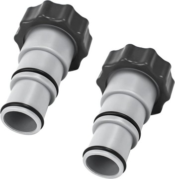 2 СОЕДИНИТЕЛЬНЫХ АДАПТЕРА ДЛЯ ШЛАНГА НАСОСА БАССЕЙНА 38 ММ / 32 ММ INTEX