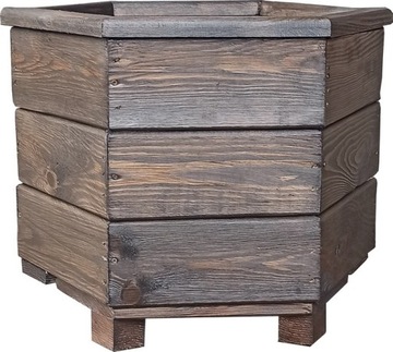 Donica sześciokątna 50 cm Palisander