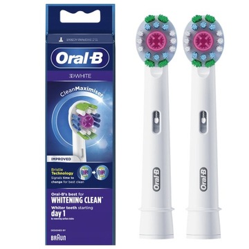 2X 100% ORYGINALNA KOŃCÓWKA ORAL-B 3D WHITE DO SZCZOTECZKI ELEKTRYCZNEJ