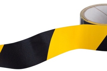 Taśma ostrzegawcza 48/33 kauczukowa żółto-czarna