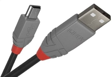 Кабель USB 2.0 типа A Mini-B Lindy 36723 2 м Anthra