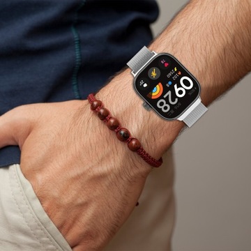 РЕМЕНЬ БРАСЛЕТА, РЕМЕНЬ ДЛЯ XIAOMI MI BAND 8 PRO - СЕРЕБРЯНЫЙ