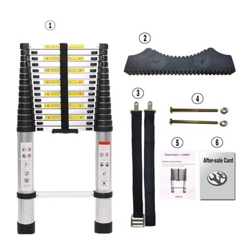 СКЛАДНАЯ ТЕЛЕСКОПИЧЕСКАЯ ЛЕСТНИЦА ДЛИНОЙ 3,9 М ЗАНИМАЕТ НЕБОЛЬШУЮ ПРОСТРАНСТВЕННОСТЬ АЛЮМИНИЕВАЯ СТАБИЛЬНАЯ