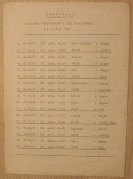 ПОГОНЬ-ЩЕЦИН - ПРОГРАММА Морского спортивного клуба «Погонь», весна '93