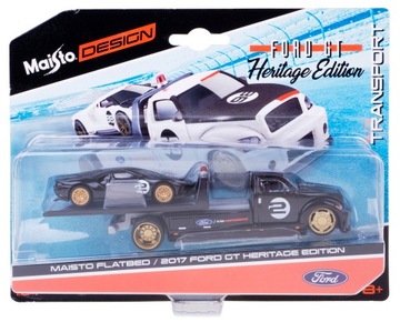HOLOWNIK +2017 FORD GT HERITAGE CZARNY 1:64 MAISTO
