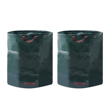 2 SZT. WORKI NA śMIECI GARDEN LEAF GREEN 500 L