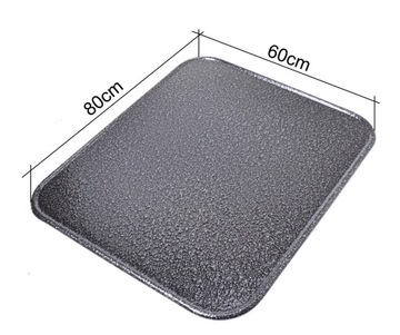 Blacha przypiecowa do kuchni kominka 60 x 80 emalia srebrny antyk