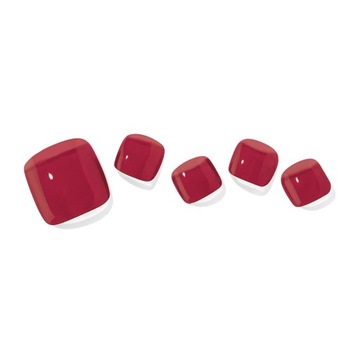 Ohora Hybrydowe naklejki na paznokcie pedicure Burgundy