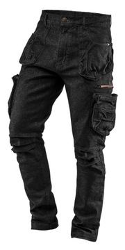 NEO 81-233 Spodnie robocze 5-kieszeniowe DENIM, czarne, rozmiar XS
