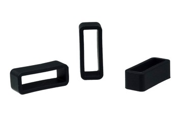 SILIKONOWA SZLUFKA DO PASKA OD ZEGARKA CZARNA 20MM