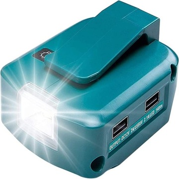 Nadaje się do Makita 14.4V/18V, konwerter z lampką LED