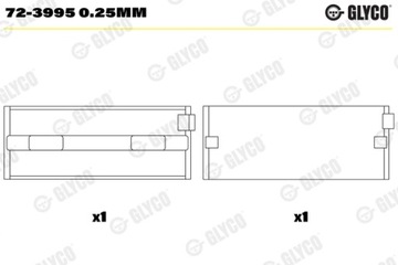 GLYCO 72-3995 0.25MM SILENTBLOK LOŽISKO KLIKOVÉ HŘÍDELE OJNICE