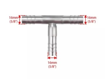 TRÓJNIK DO WĘŻY KLIMATYZACJI G 12 - NA WĘŻA 16 MM STAL FULL