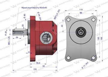 Pompa hydrauliczna zębata do Trol PZS-25P. PZ2-KZ-25P (obroty prawe) 16Mpa