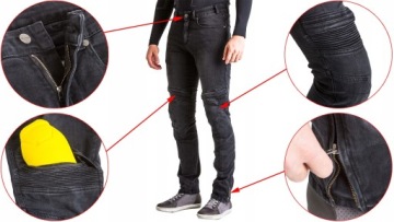 МОТОЦИКЛЕТНЫЕ ДЖИНСЫ OZONE HORNET II УКОРОЧЕННЫЕ 2XL