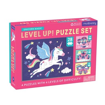 Mudpuppy Puzzle progresywne Magia jednorożców 3+
