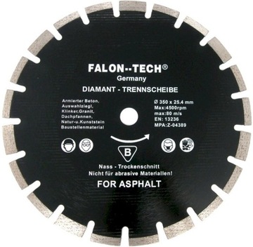 АЛМАЗНЫЙ ЩИТ ДЛЯ АСФАЛЬТА 350 х 25,4 FALONTECH