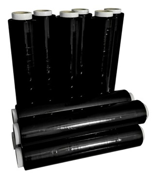 ЧЕРНАЯ СТРЕЙЧ ФОЛЬГА 10 x 3 КГ XL 10 РОЛИКОВ