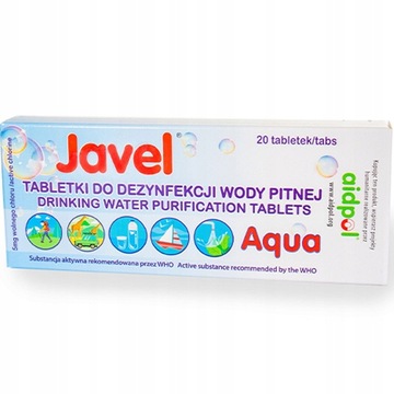 Tabletki do uzdatniania wody Javel Aqua 20 tab