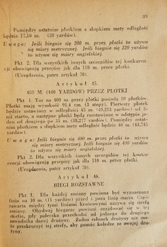 Przepisy lekkoatletyczne PZLA 1948