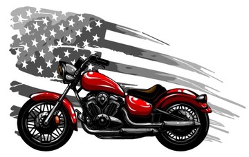 NAKLEJKA NA ŚCIANĘ MOTOR MOTOCYKL 100cm eco