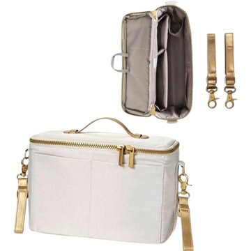 ОРГАНАЙЗЕР ДЛЯ КОЛЯСКИ ELODIE DETAILS + Ленты Кремового и Золотисто-Кремово-Белого цвета