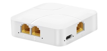 SST-05GB Разветвитель-адаптер Сетевой разветвитель локальной сети 4xRJ45 1000 Мбит/с