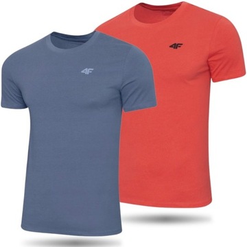 ZESTAW 2x KOSZULKA MĘSKA SPORTOWA 4F T-SHIRT BLUZKA NA CO DZIEŃ