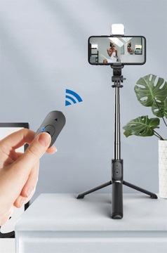 ROZSUWANY Kijek SELFIE PILOT BLUETOOTH Android IOS Kijek Statyw Bluetooth