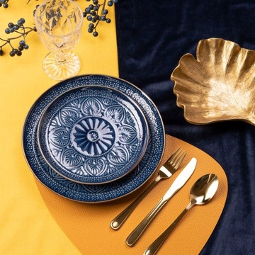 Десертная тарелка ИНДИЯ, темно-синий, 21 см, ХОМЛА