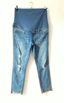 H&M rurki spodnie ciążowe jeans dziury r 42/44