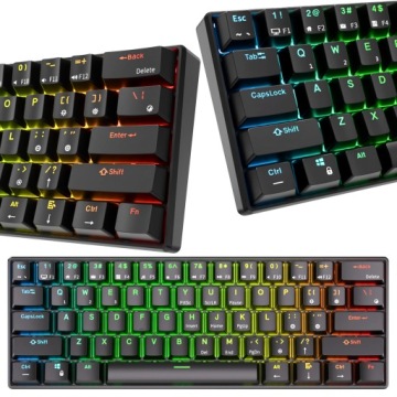 Klávesnice Royal Kludge RK61 Brown Switch Rgb Bezdrátová 2.4 GHz Gaming