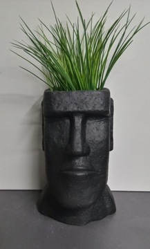 Крышка камня Моаи(B).H-24см.Черный