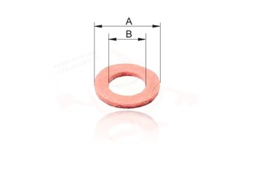 Uszczelka fibrowa do kranu baterii wodomierza 1/2 fi 23x17 grubość 1mm