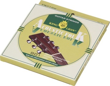 Struny do gitary Akustycznej Folk King Lion G01
